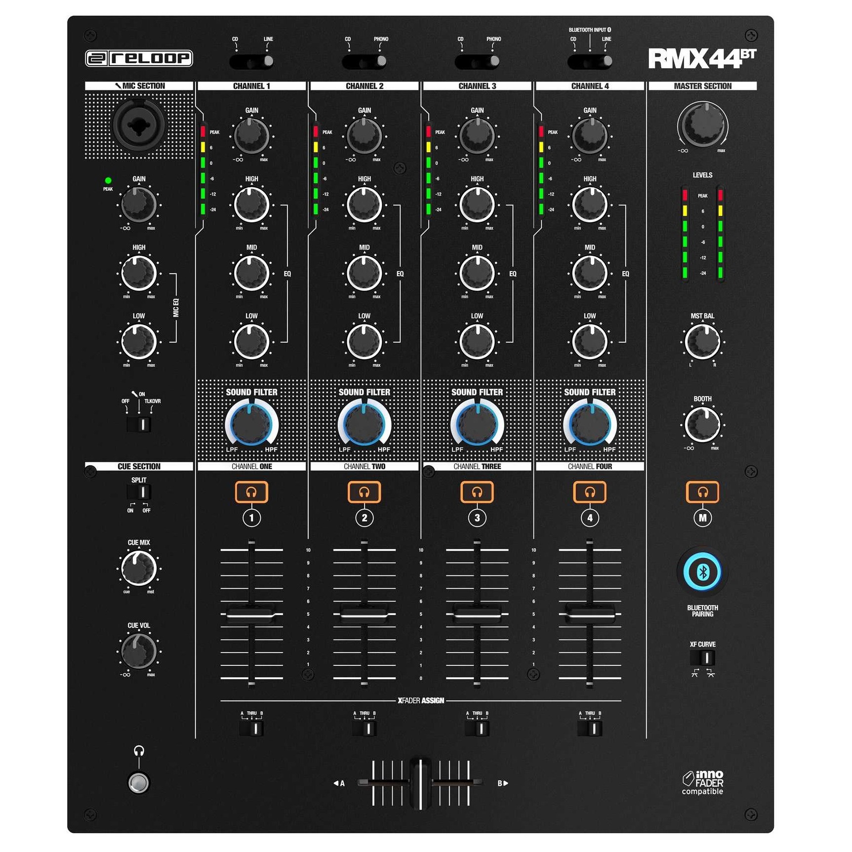 

DJ микшерный пульт Reloop RMX-44BT, RMX-44BT