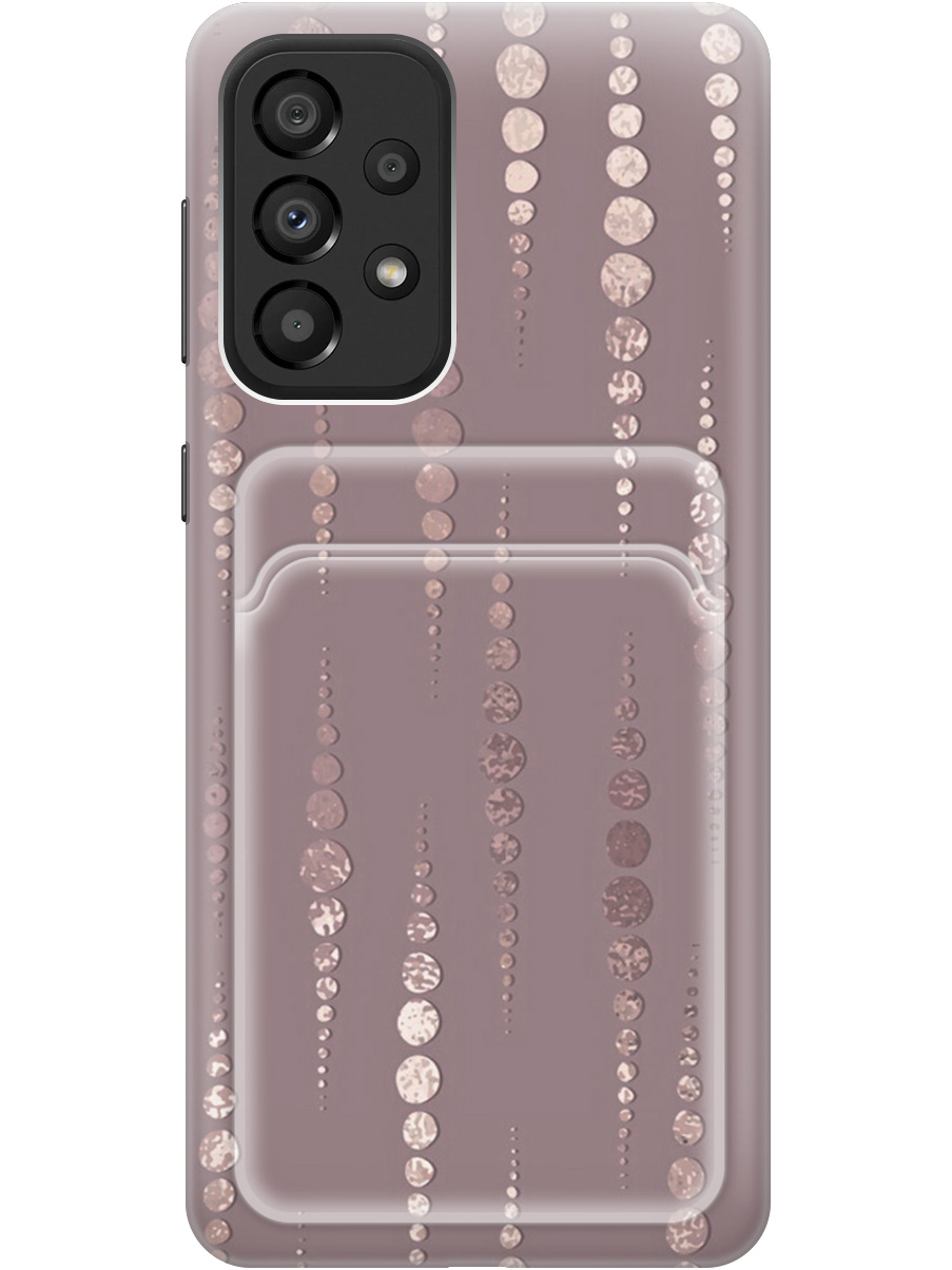

Силиконовый чехол на Samsung Galaxy A33 5G с рисунком "Монеты в розовых песках", Белый;розовый, 20012005
