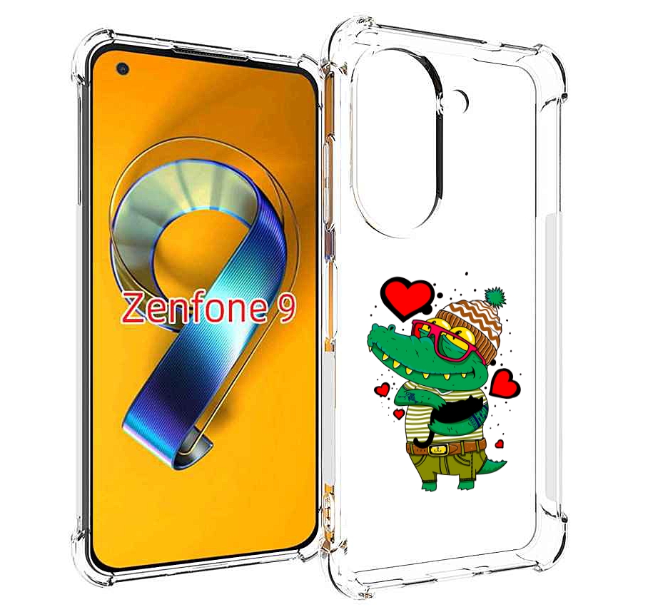 

Чехол MyPads Влюбленный крокодил для Asus Zenfone 9 (AI2202), Прозрачный, Tocco