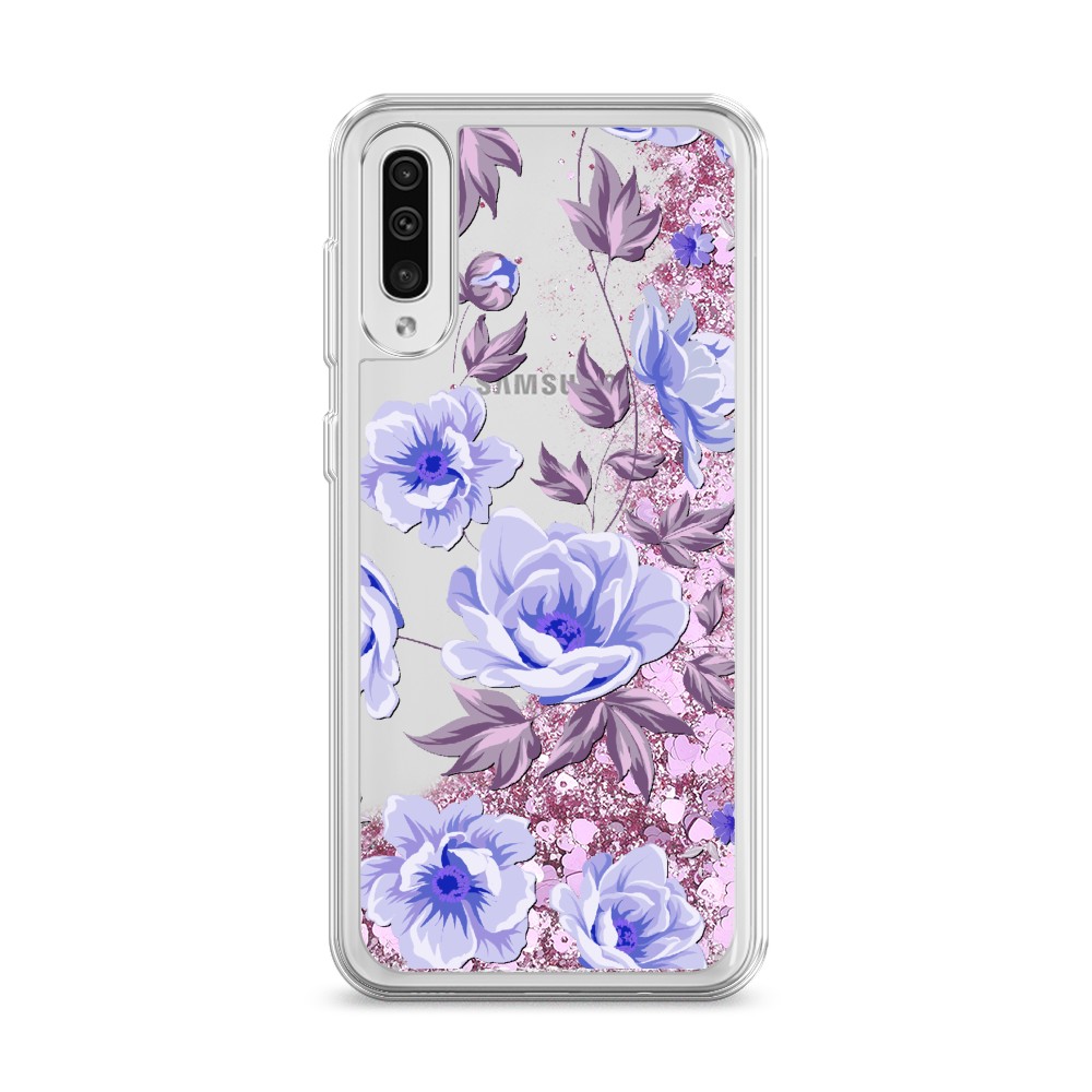 

Жидкий чехол с блестками "Цветочная фантазия 1" на Samsung Galaxy A50