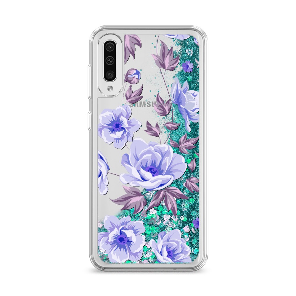 

Жидкий чехол с блестками "Цветочная фантазия 1" на Samsung Galaxy A50, 27795-1