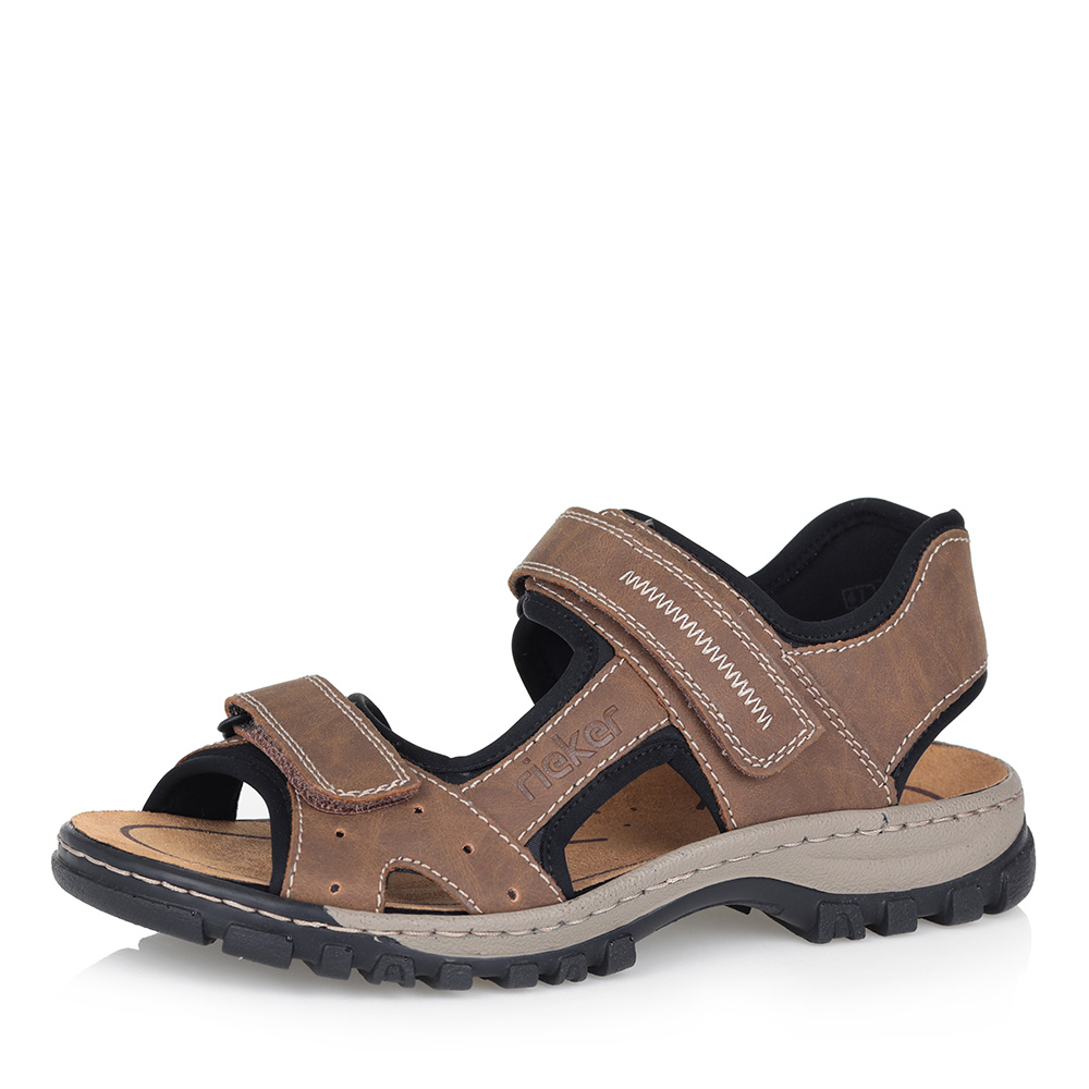 

Коричневые комфортные сандалии Rieker 25084-24 р.44, Коричневый, 25084-24