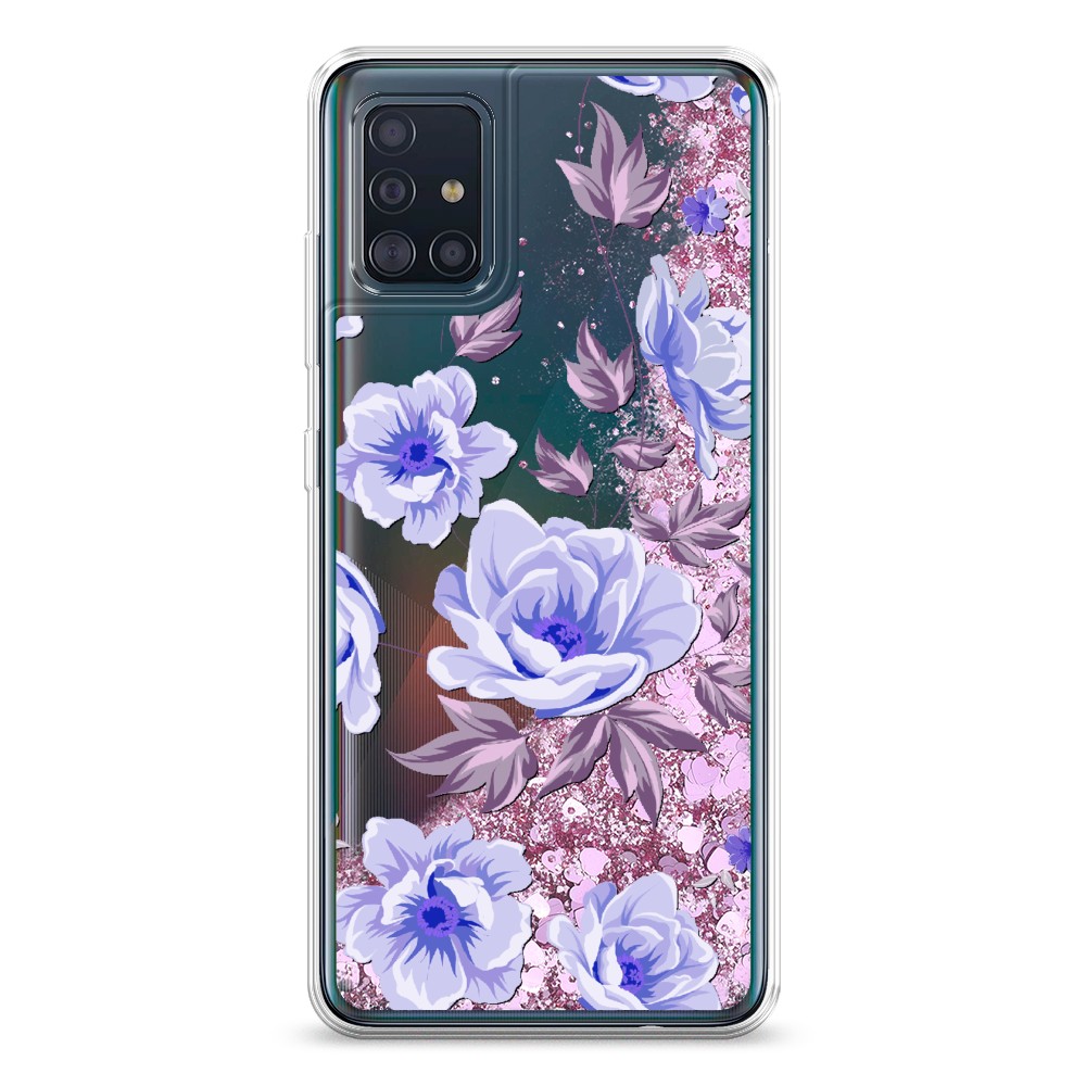 

Жидкий чехол с блестками "Цветочная фантазия 1" на Samsung Galaxy A51, 28994-1