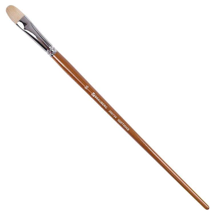 

Кисть художественная Brauberg Art Classic щетина овальная № 16 длинная ручка, Коричневый