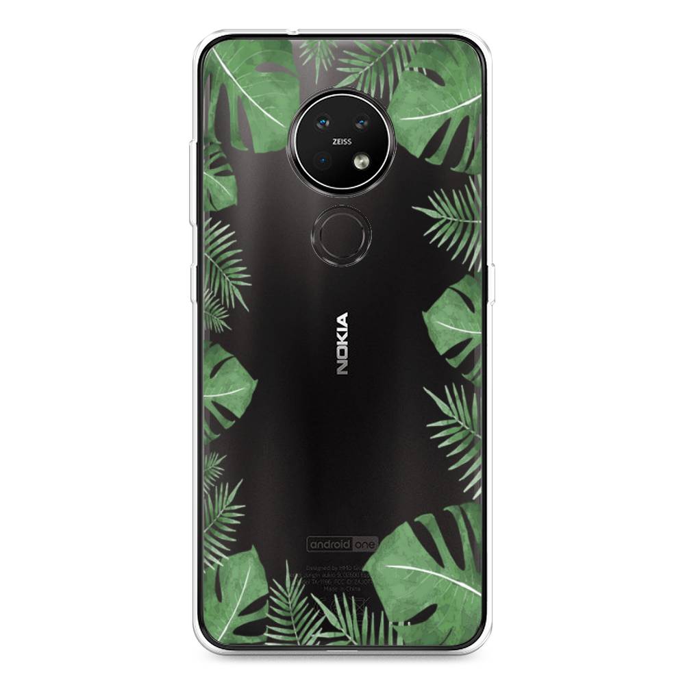 

Чехол Awog на Nokia 6.2 / Нокиа 6.2 "Листья папоротника рамка", Зеленый, 123050-8