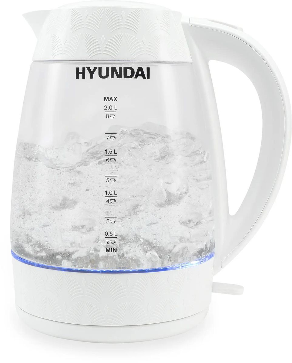 

Чайник электрический Hyundai HYK-G4506, 2200Вт, белый