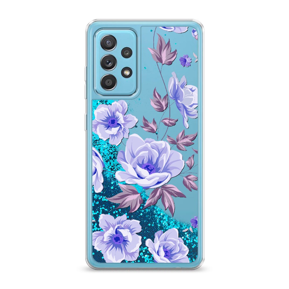 

Жидкий чехол с блестками "Цветочная фантазия 1" на Samsung Galaxy A52, 2102493-1