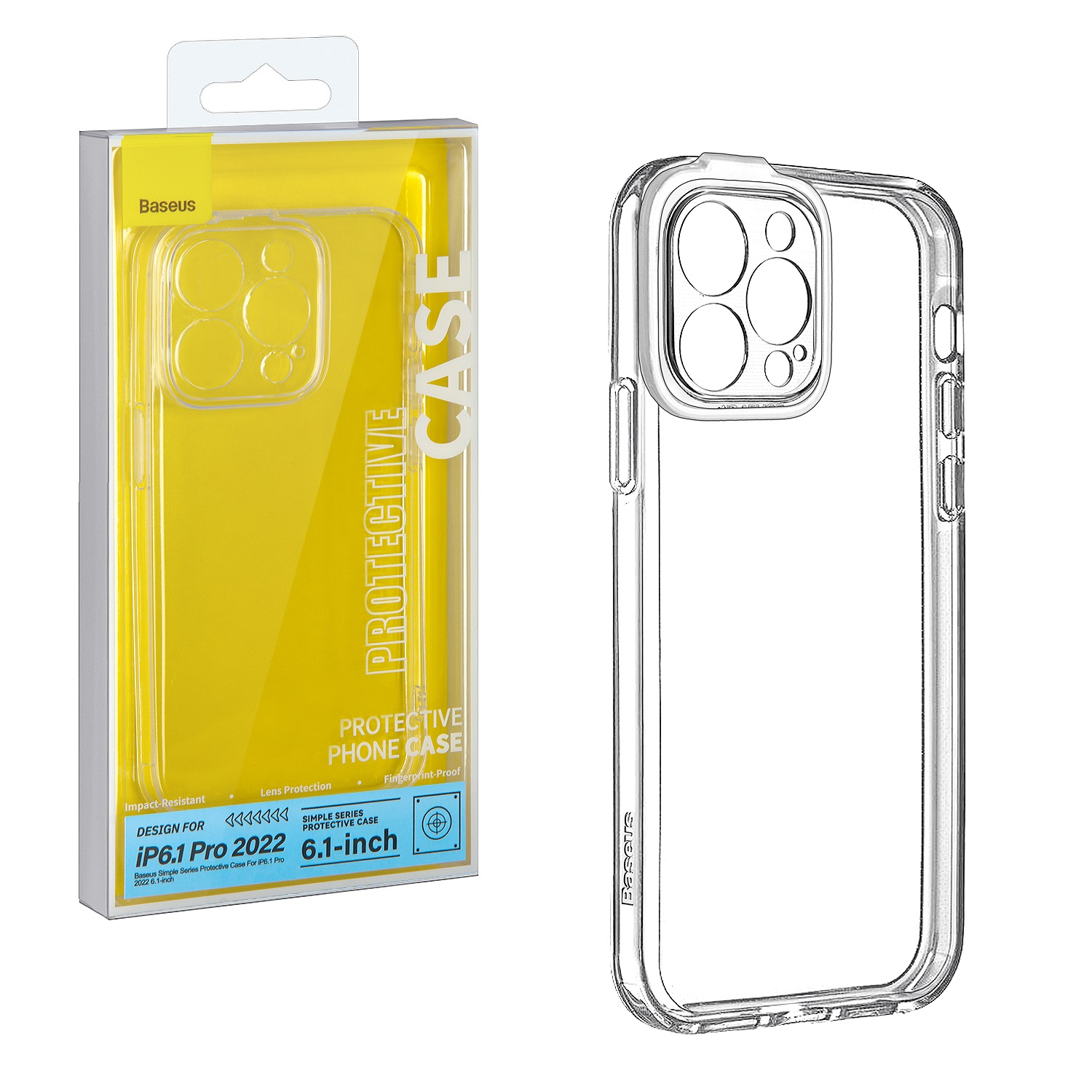 Чехол iPhone 14 Pro (6.1) Simple Case Baseus, прозрачный (IS794682)