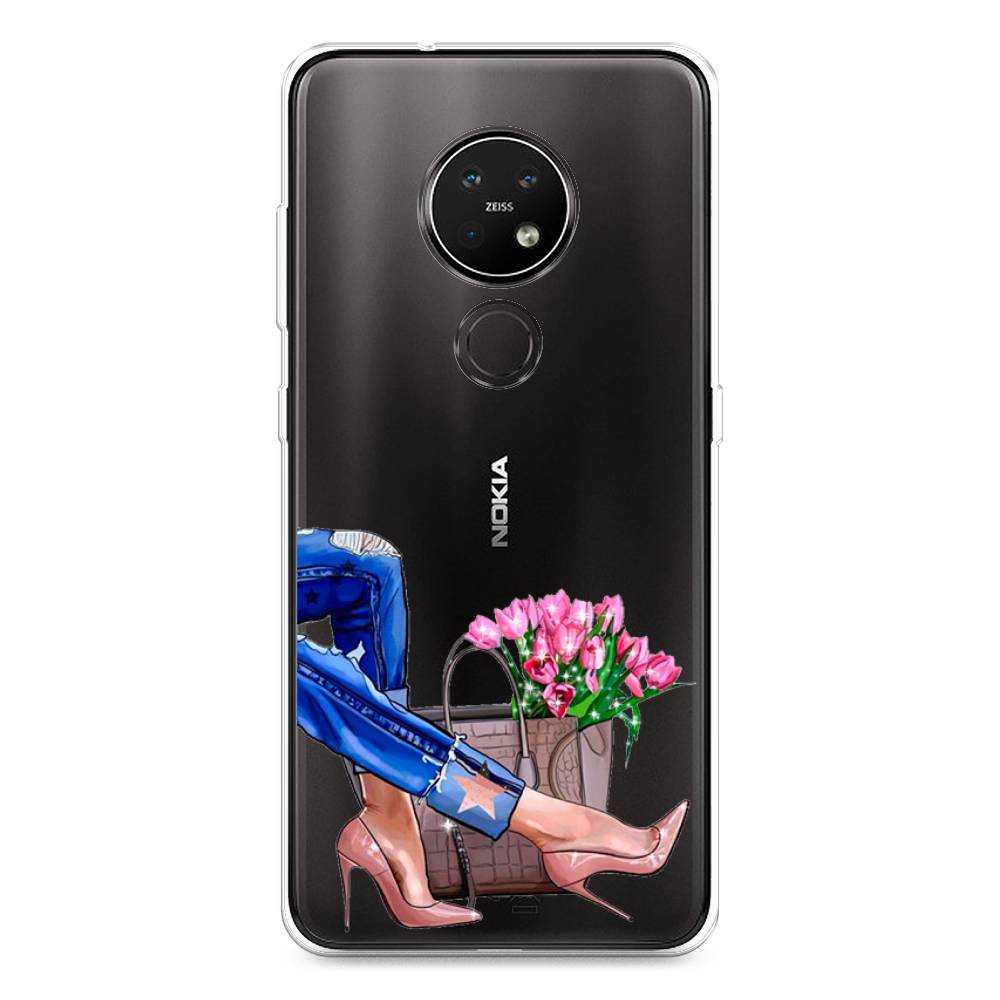 

Чехол Awog на Nokia 6.2 / Нокиа 6.2 "Каблучки", Голубой;коричневый;розовый, 123050-7