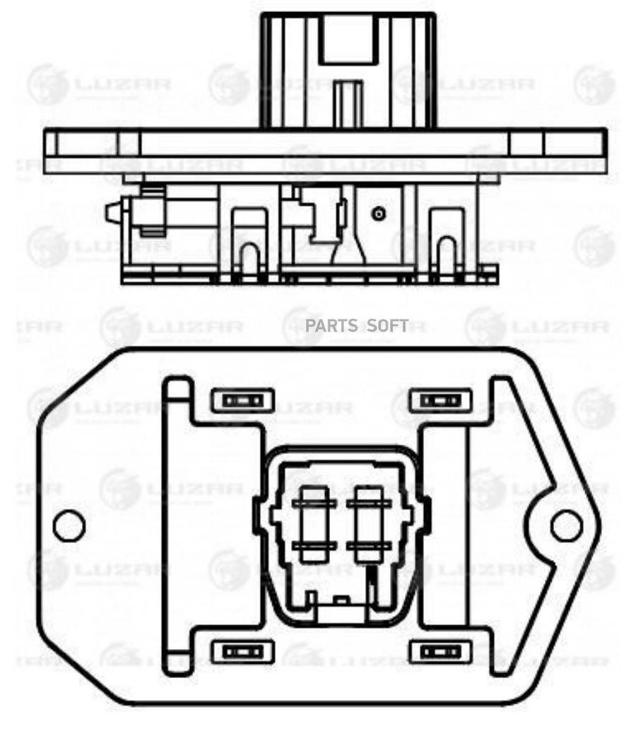 Резистор вентилятора отопителя салона TOYOTA Corolla E150/RAV4 III 06-12 (manual AC) LUZAR