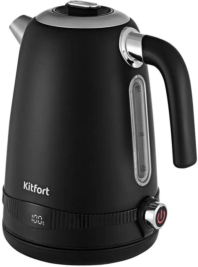 

Чайник электрический KitFort КТ-6121-1, 2200Вт, черный