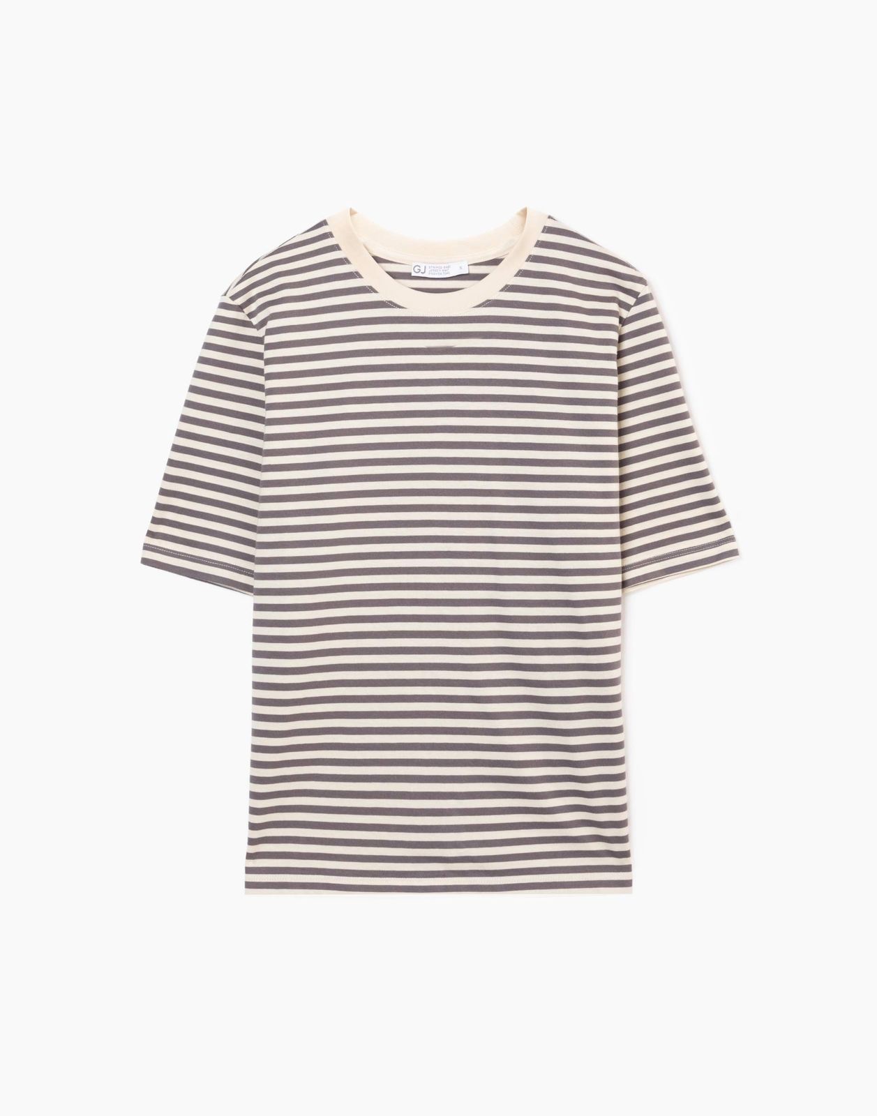 

Футболка женская Gloria Jeans GKT022550 молочный/серый L/170, Бежевый, GKT022550