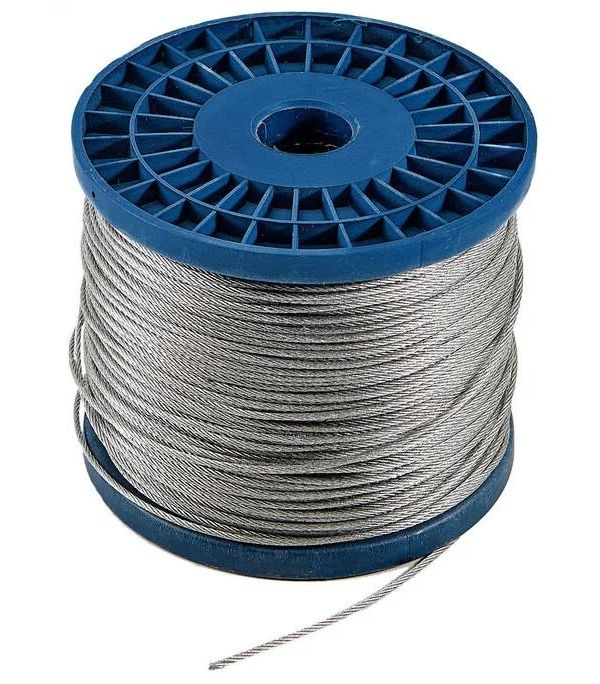 

Трос стальной с ПВХ 4мм/5мм (100м)