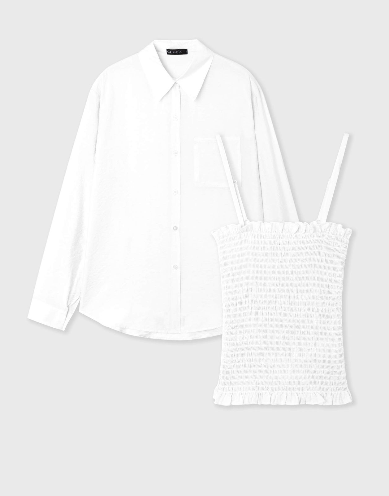Рубашка женская Gloria Jeans GSE001433 белый XS/164