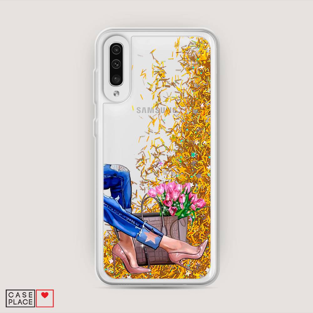 

Жидкий чехол с блестками "Каблучки" на Samsung Galaxy A30s, 28890-1