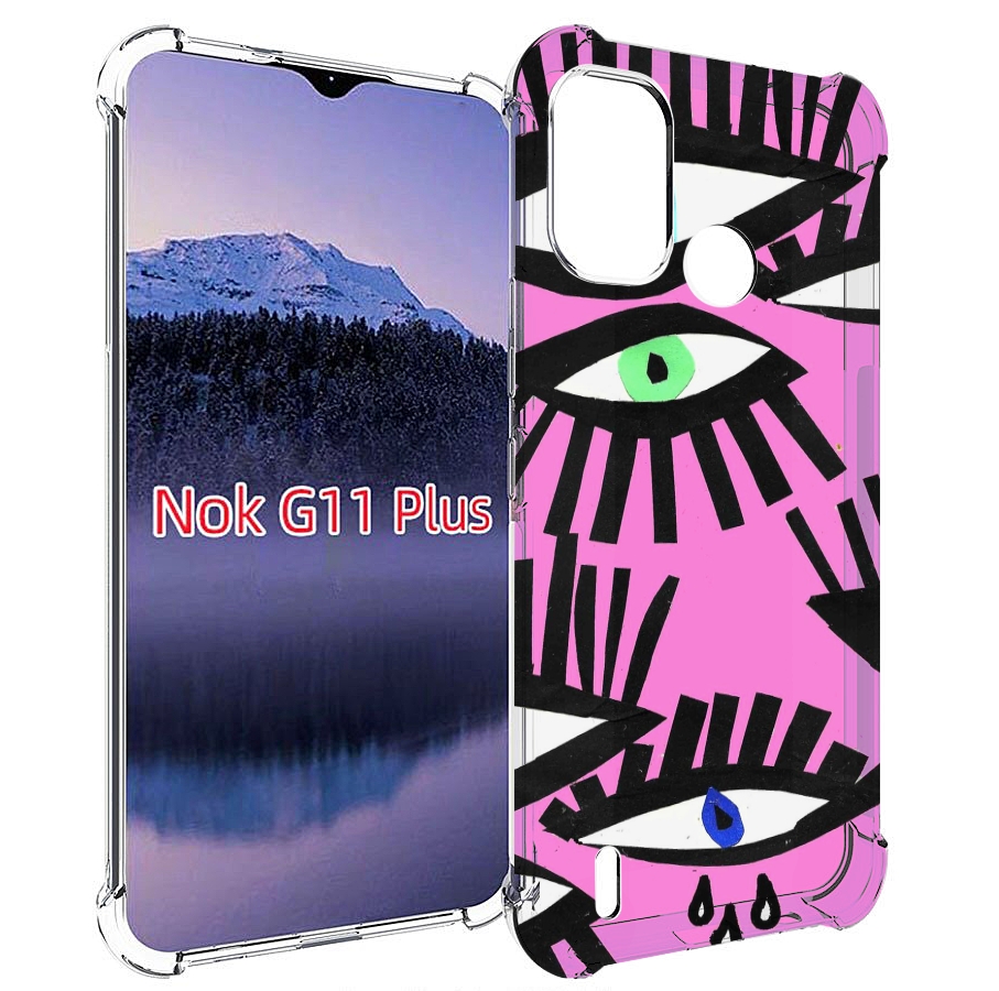 

Чехол MyPads глазки абстракция для Nokia G11 Plus, Прозрачный, Tocco