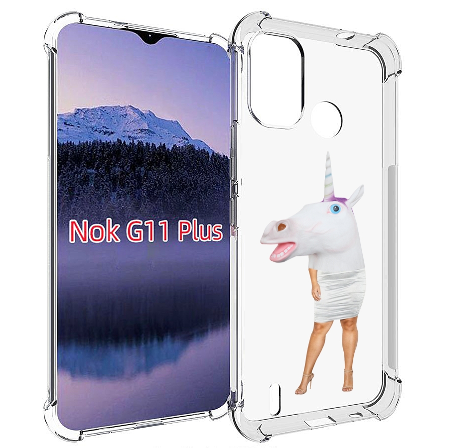 

Чехол MyPads голова-единорога для Nokia G11 Plus, Прозрачный, Tocco