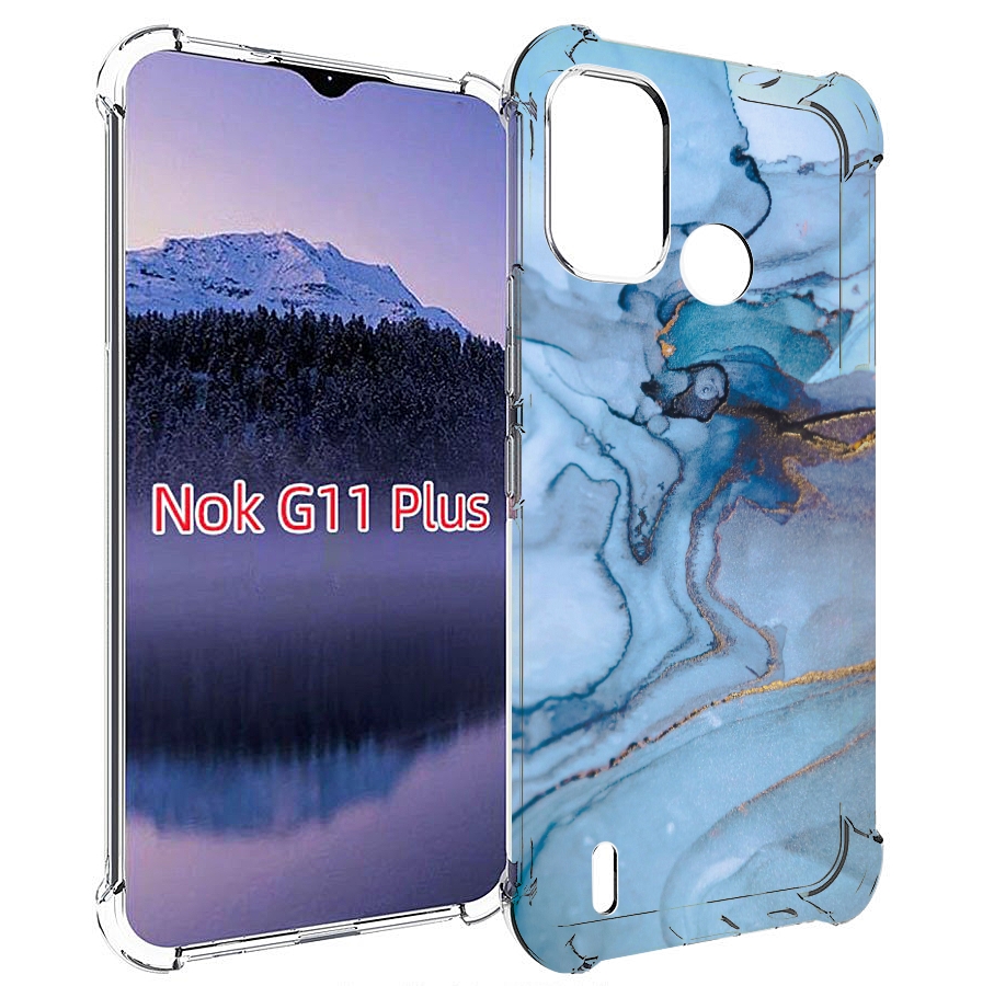 

Чехол MyPads голубой мрамор для Nokia G11 Plus, Прозрачный, Tocco