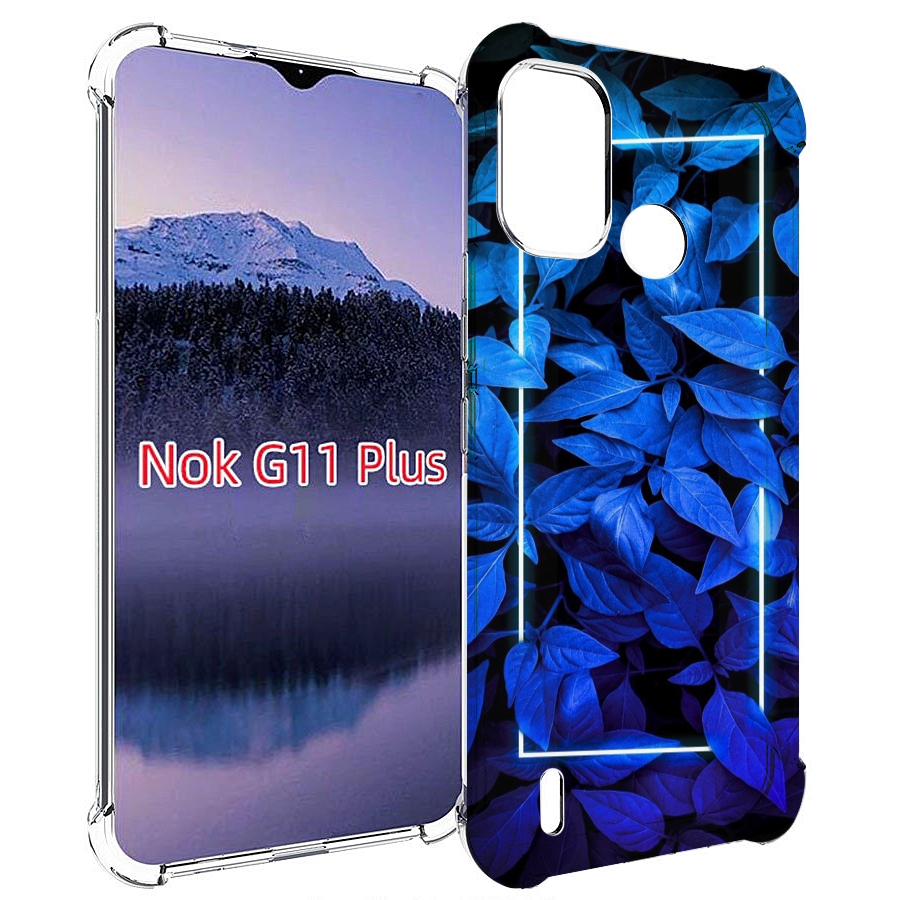 

Чехол MyPads голубые цветочки неон для Nokia G11 Plus, Прозрачный, Tocco