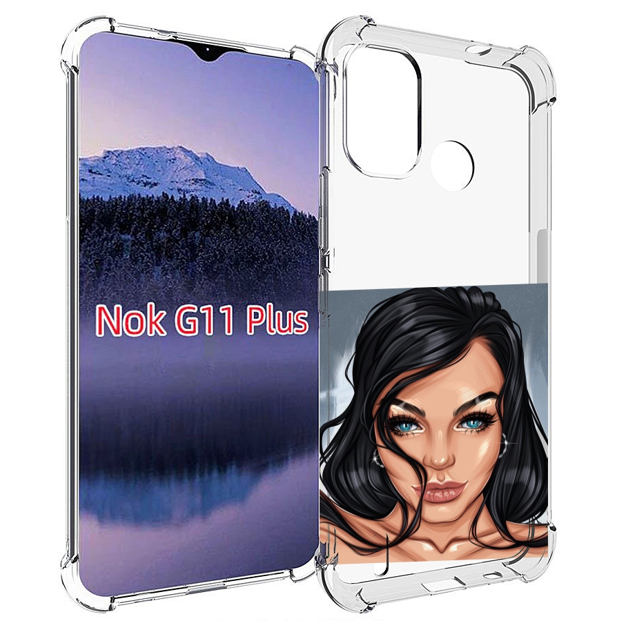

Чехол MyPads голубые-глаза-у-брюнетки женский для Nokia G11 Plus, Прозрачный, Tocco
