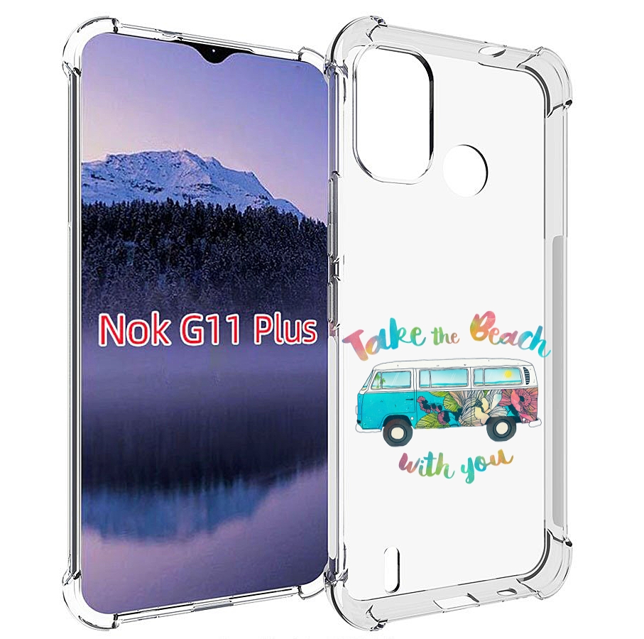 

Чехол MyPads Хиппи автобус для Nokia G11 Plus, Прозрачный, Tocco