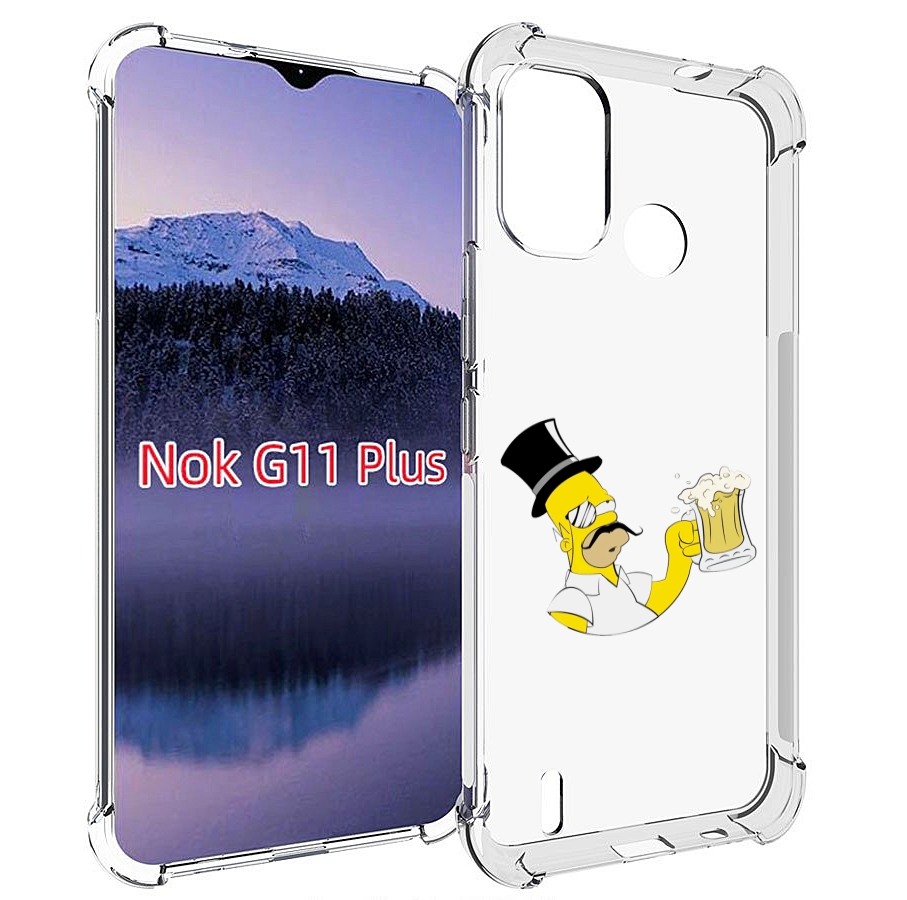 

Чехол MyPads гомер-с-напитком для Nokia G11 Plus, Прозрачный, Tocco