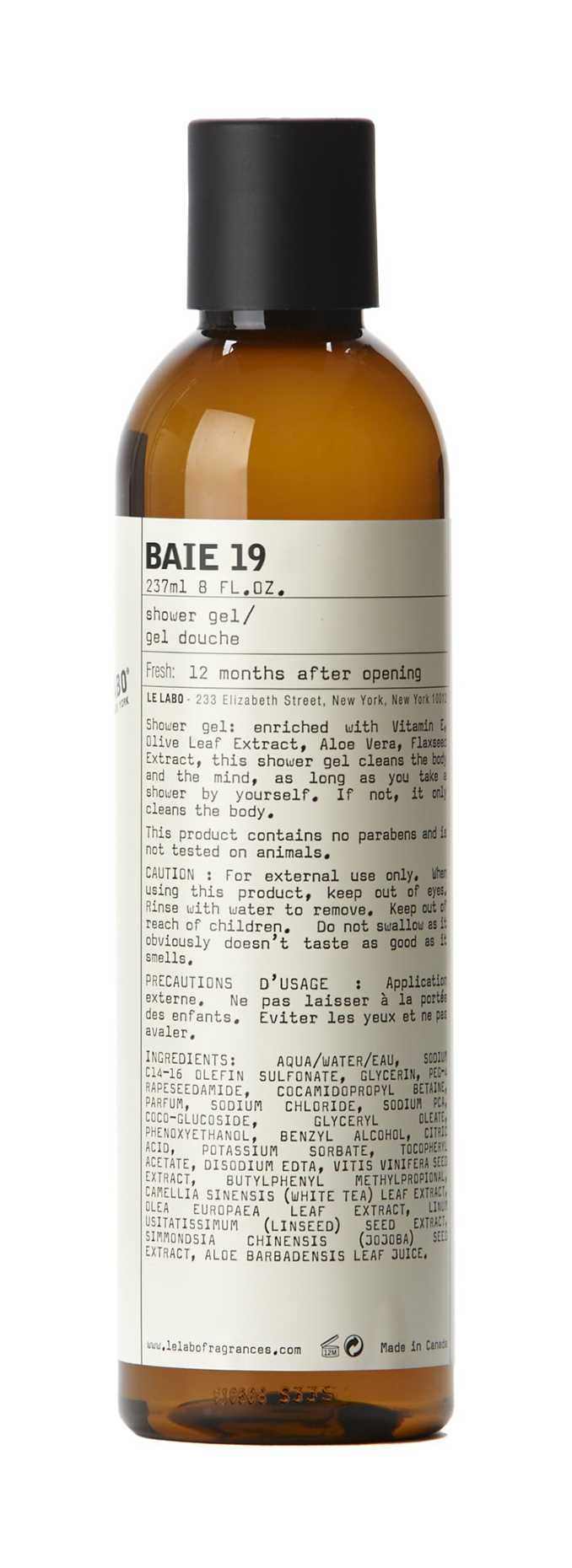 Гель для душа Le Labo Baie 19 Shower Gel 237 мл