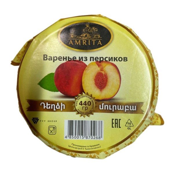 

Варенье AMRITA из персиков 440 г