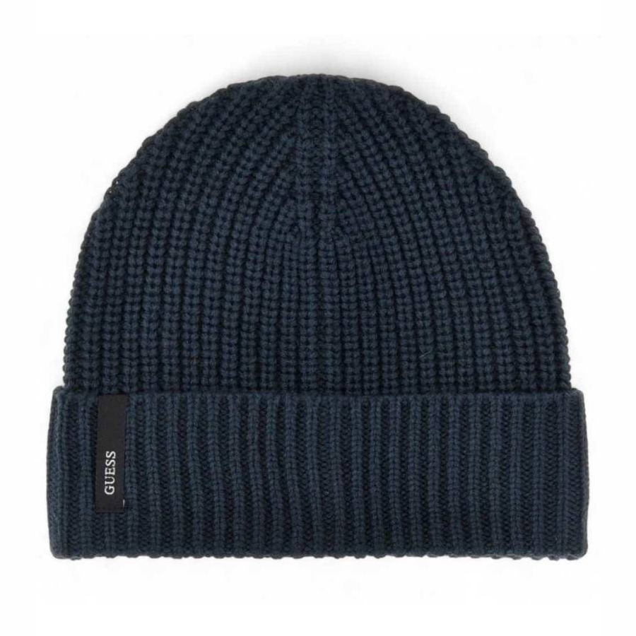 Шапка бини мужская GUESS Fashion Hat Beanie dark blue, р.60