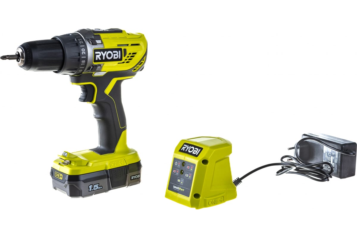 Ryobi 18В Li-Ion компактн.дрель-шуруповерт R18DD3-115S 5133005301