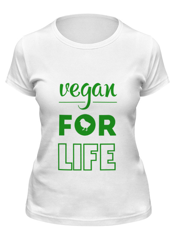 

Футболка женская Printio Vegan for life белая M, Белый, Vegan for life