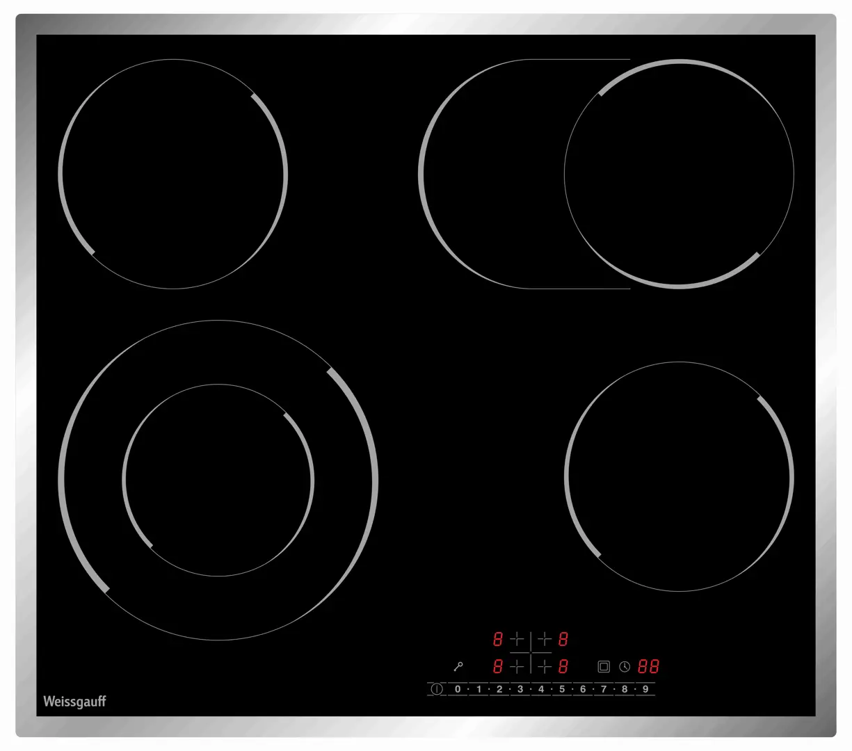 

Электрическая варочная панель Weissgauff HV 642 BS 58x52 59 см 4 конфорки цвет черный