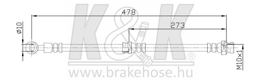 

Шланг Тормозной Задн Hyundai: Elentra 1.6/1.8/2.0 00- K&K арт. FT0410