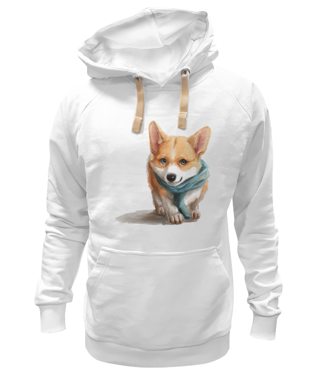

Худи унисекс Printio Корги белое XL, Белый, Корги