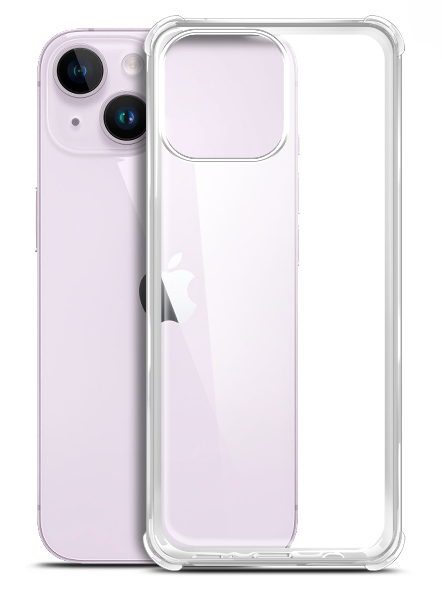 

Чехол Brozo на Apple iPhone 14 с защитой углов, прозрачный, Apple iPhone 14