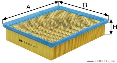

Аg223_Фильтр Воздушный Аudi А4/А6/S4/S6 1.6I- GOODWILL ag223