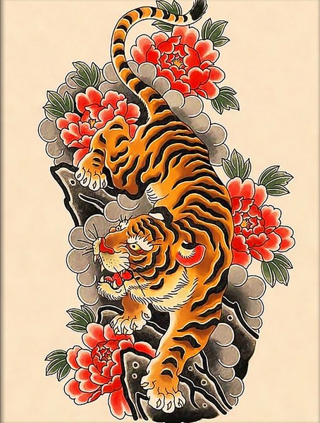 

Алмазная живопись Алмазная вышивка Тигр на пергаменте АЖ.4143, 30x40 см