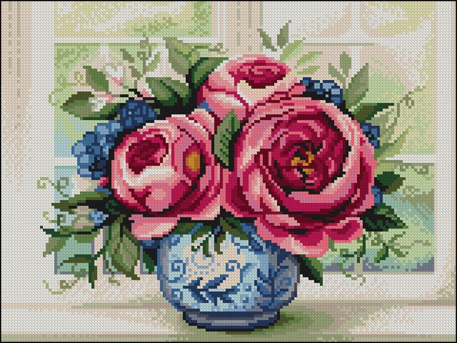

Алмазное хобби Алмазная вышивка Пионы на окне Ah5549, 30x40 см