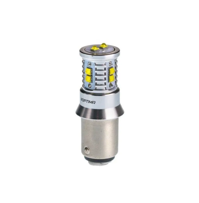 Светодиодная лампа Optima P21/5W, CAN, CREE XB-D*10, 5100K,Белая двухконтактная,