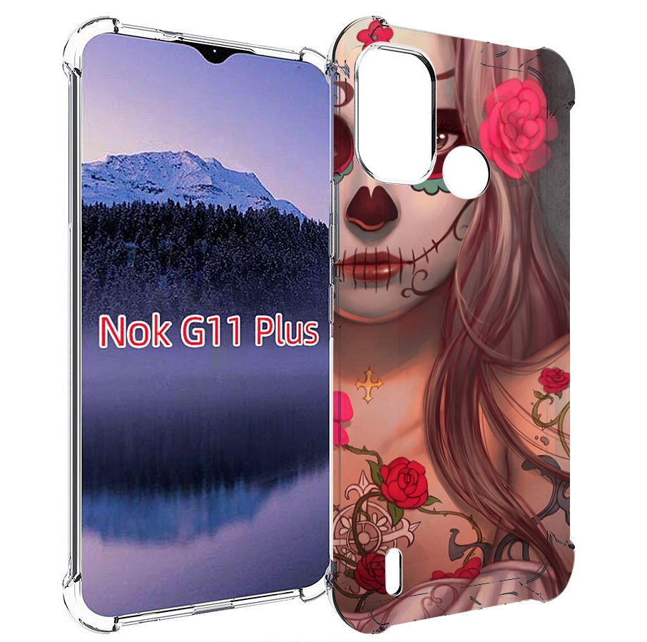 

Чехол MyPads девочка в рисунках для Nokia G11 Plus, Прозрачный, Tocco