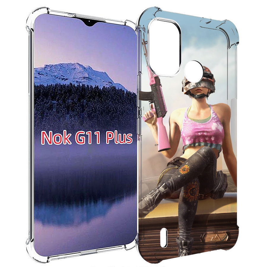 

Чехол MyPads девушка из PUBG для Nokia G11 Plus, Прозрачный, Tocco