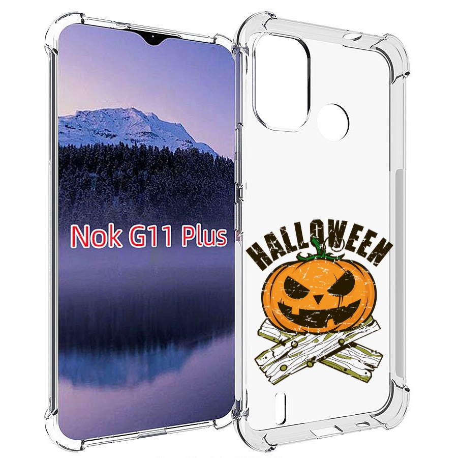 

Чехол MyPads Хэллоуин доски тыква для Nokia G11 Plus, Прозрачный, Tocco