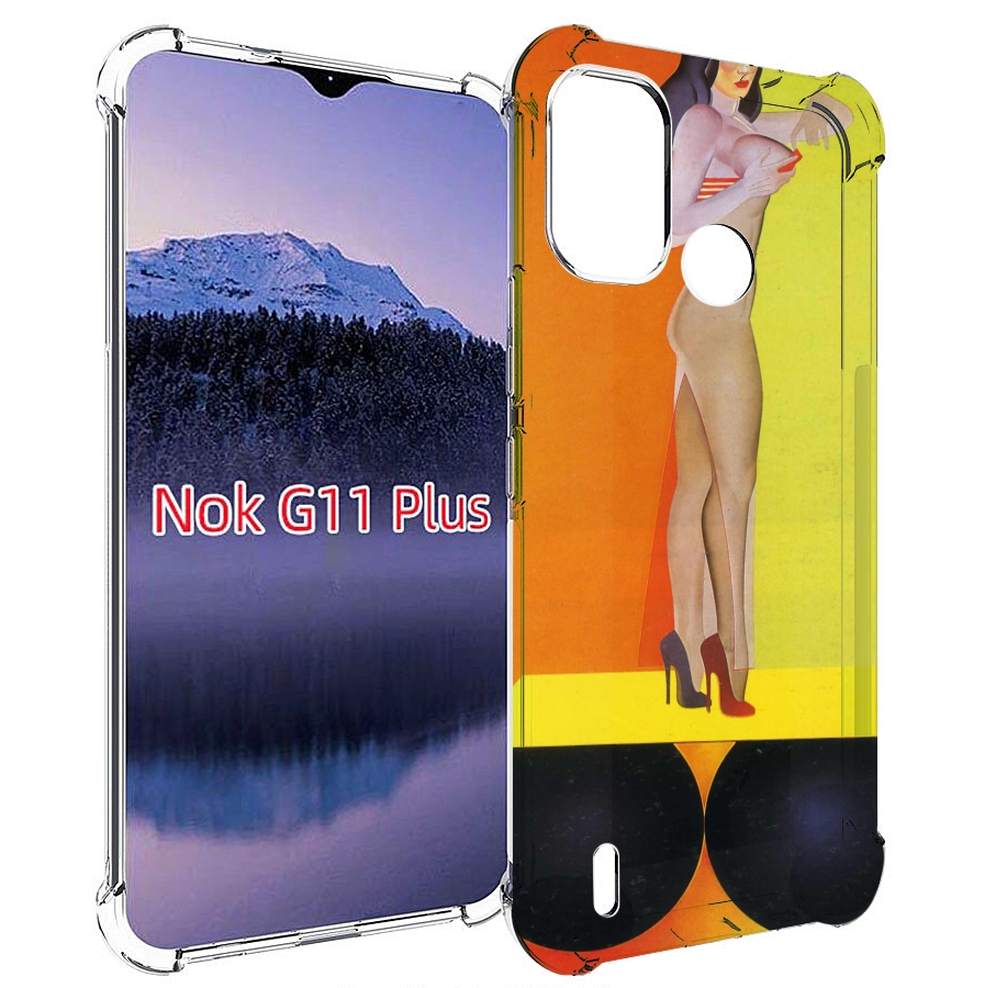 

Чехол MyPads девушка на шарах женский для Nokia G11 Plus, Прозрачный, Tocco