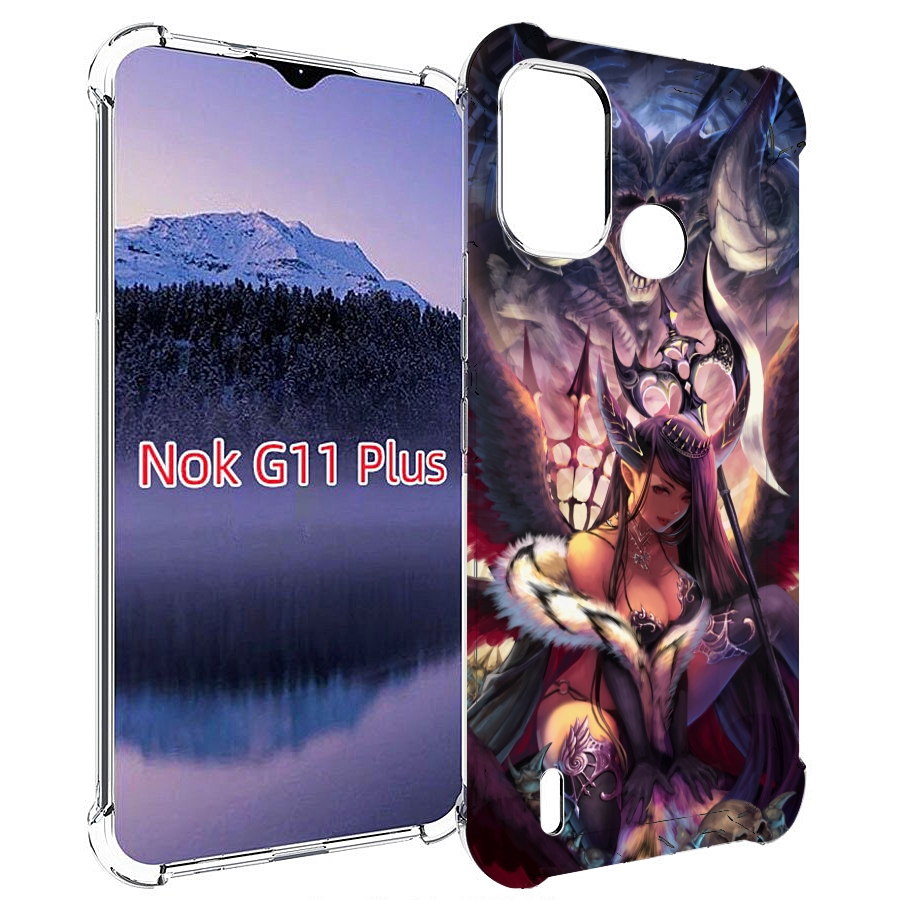 

Чехол MyPads девушка с демоном на фоне женский для Nokia G11 Plus, Прозрачный, Tocco