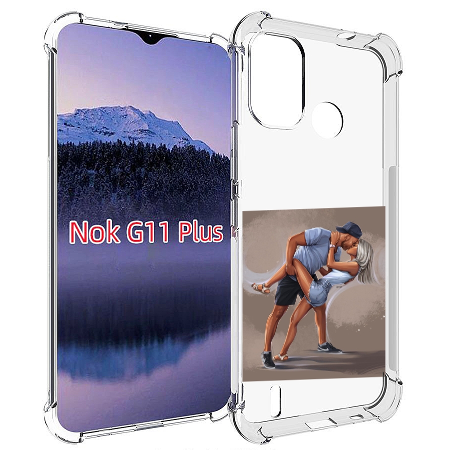 

Чехол MyPads девушка с парнем танцуют женский для Nokia G11 Plus, Прозрачный, Tocco