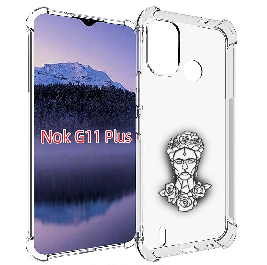 

Чехол MyPads девушка с цветами с гранями женский для Nokia G11 Plus, Прозрачный, Tocco