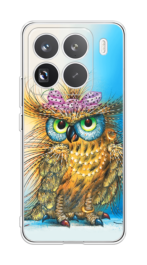 

Чехол на Xiaomi 15 Pro Модная сова, Коричневый;голубой, 323750-1