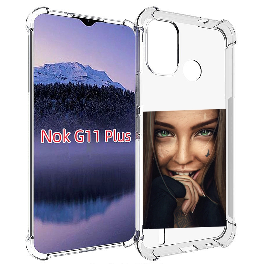

Чехол MyPads девушка улыбается женский для Nokia G11 Plus, Прозрачный, Tocco