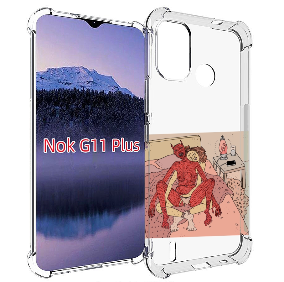 

Чехол MyPads девушка-без-кожи для Nokia G11 Plus, Прозрачный, Tocco