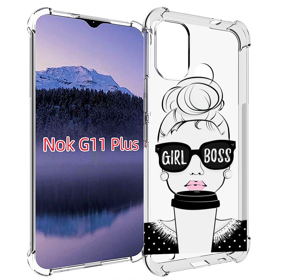

Чехол MyPads девушка-босс женский для Nokia G11 Plus, Прозрачный, Tocco
